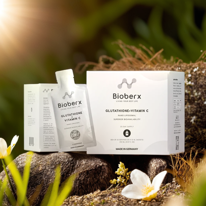 BIOBERX NANO LIPOSOMAL REDUCED L-GLUTATHIONE 400MG + VITAMIN C 700MG (SODIUM L-ASCORBATE) | SUPERIOR BIOAVAILABILITY | ALL NATURAL PREMIUM HEALTH SUPPLEMENTS | MADE IN GERMANY